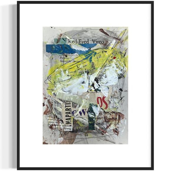 Original Abstract Modern Art Bird Painting 